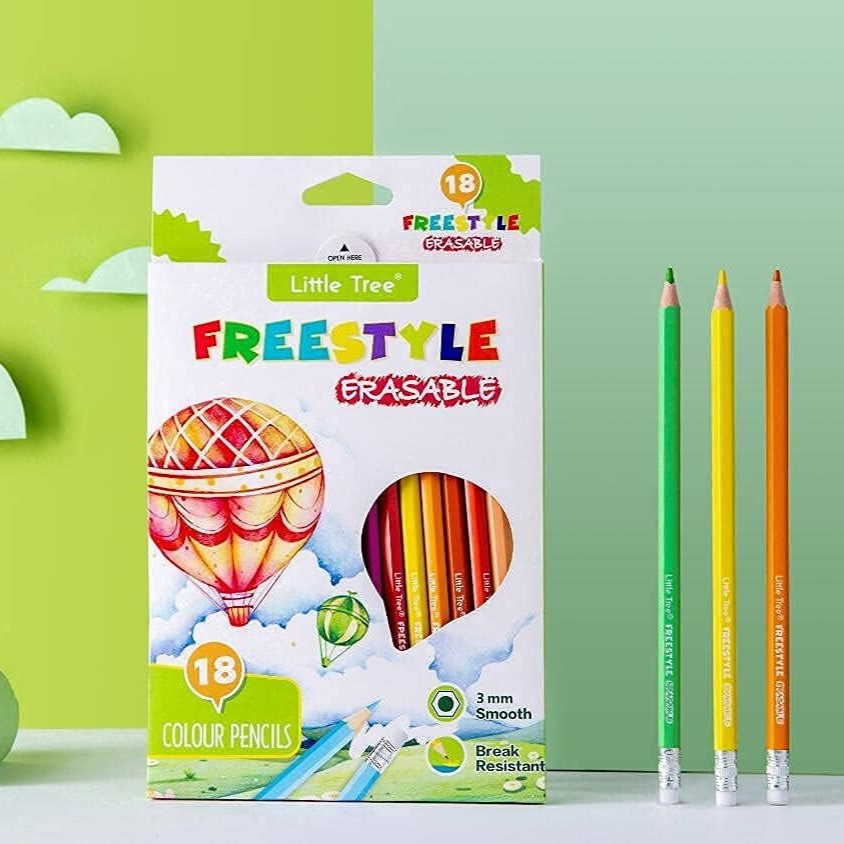 Little Tree Erasable Color Pencil Set - Set of 18 - Tinyminymo
