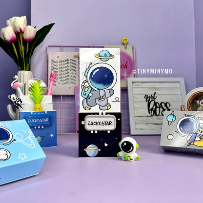 Lockable pencil box cum pen stand - Astronaut - Tinyminymo