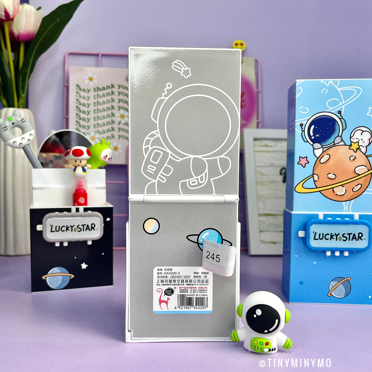 Lockable pencil box cum pen stand - Astronaut - Tinyminymo