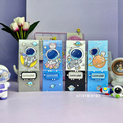 Lockable pencil box cum pen stand - Astronaut - Tinyminymo