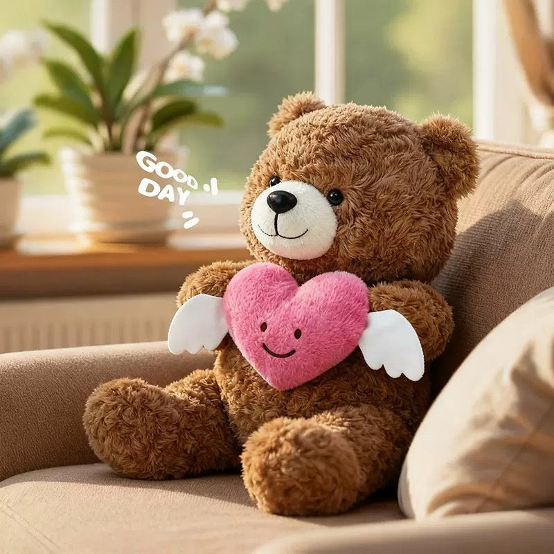 Teddy Bear with a Pink Heart - Tinyminymo