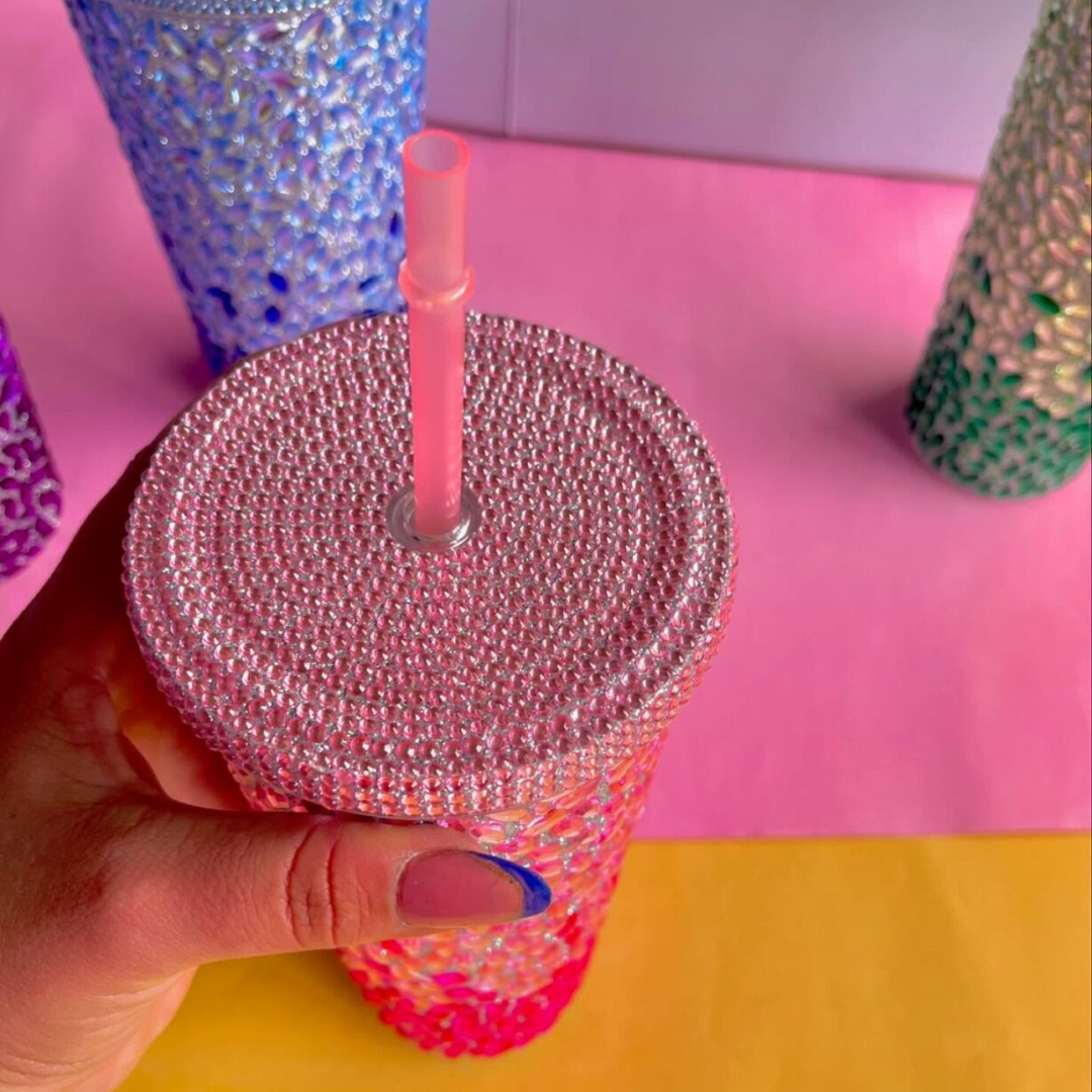 Pink Color Glitter Sipper  - Tinyminymo