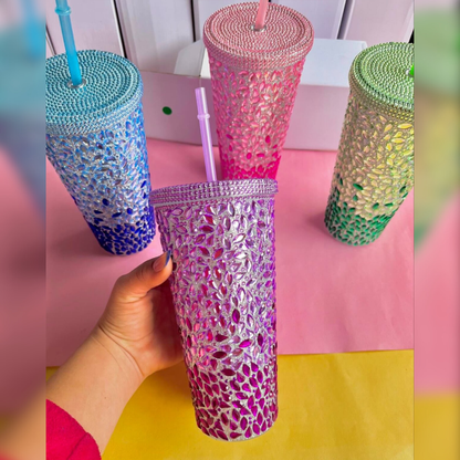 Purple Color Glitter Tumbler - Tinyminymo