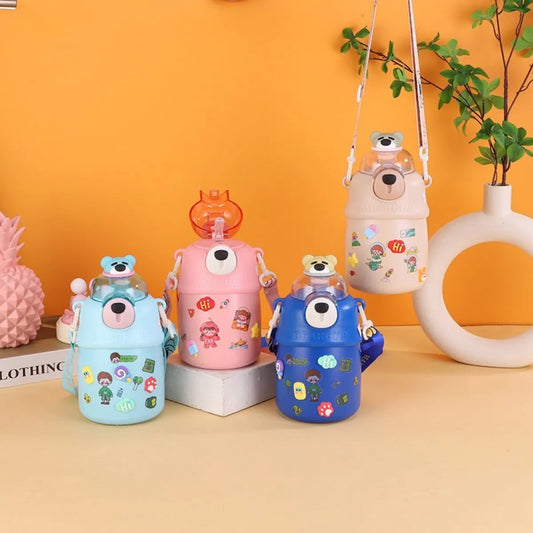 Four Colors of Bear Kawaii Sipper Bottles - Tinyminymo