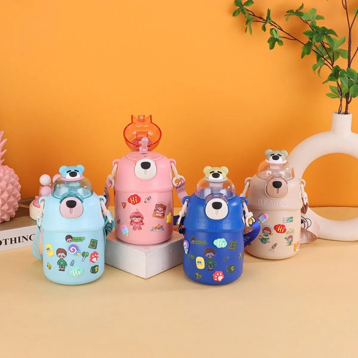 Colorful Lucky Bear Sipper Bottles - Tinyminymo