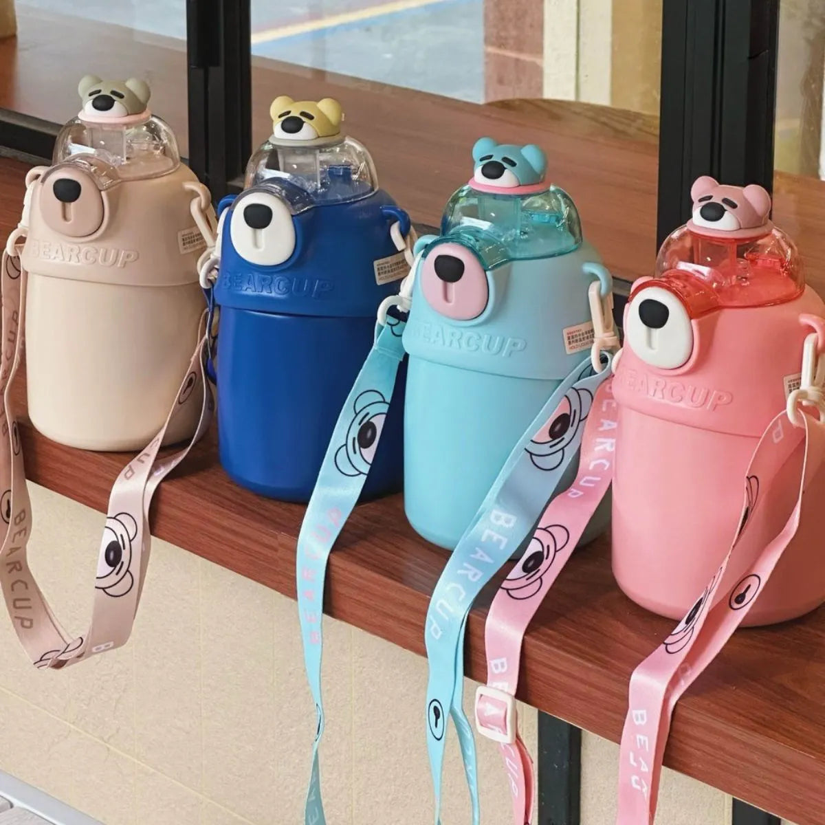 Four Colorful Water Bottles in Bear theme - Tinyminymo
