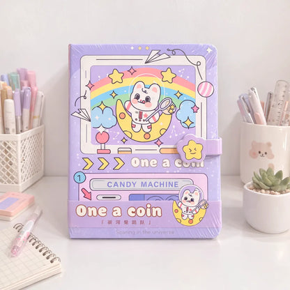 Purple Color Magical  Universe Notebook - Tinyminymo