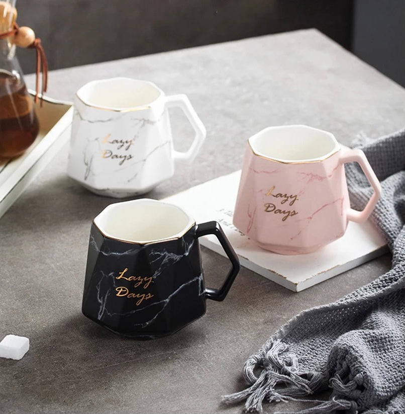 Marble Coffee Mugs - Lazy Days - Tinyminymo