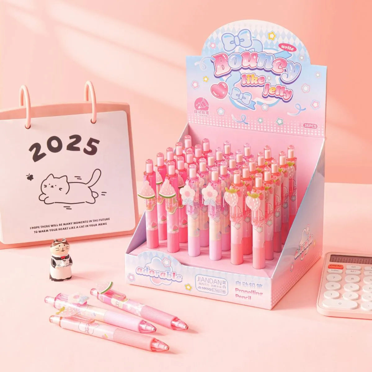 Display Box of Mechanical Fruit Pencils - Tinyminymo