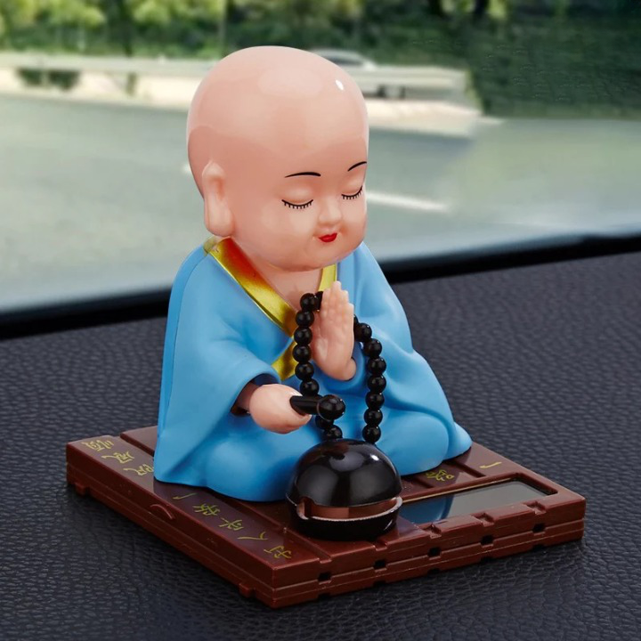 Meditating Monk Solar Power Bobblehead - Tinyminymo