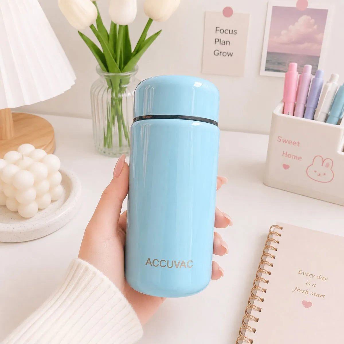 Blue Accuvac Metallic Bottle - Tinyminymo