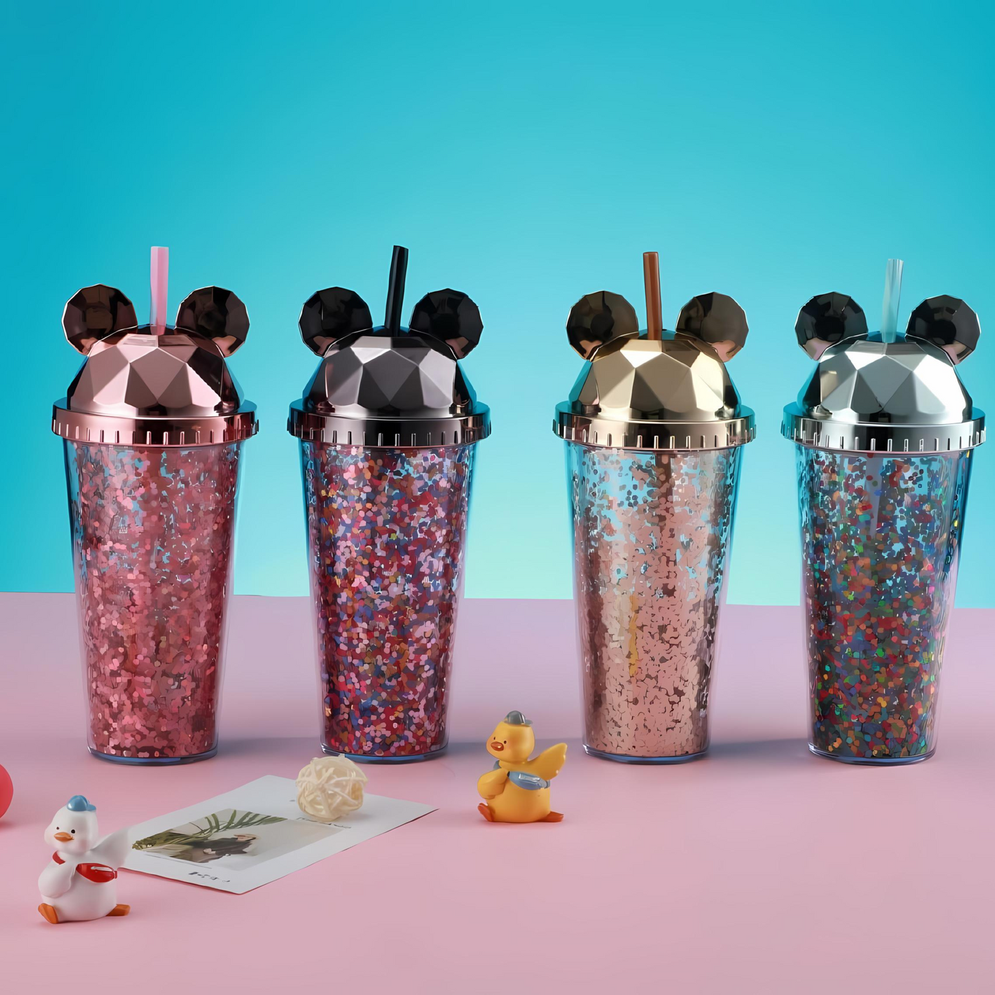 Mickey Shaped Confetti Sipper - Tinyminymo