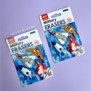 Military Aircraft Erasers - Set of 4 - Tinyminymo