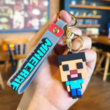 Load image into Gallery viewer, Steve Character of Minecraft Keychain - Tinyminymo
