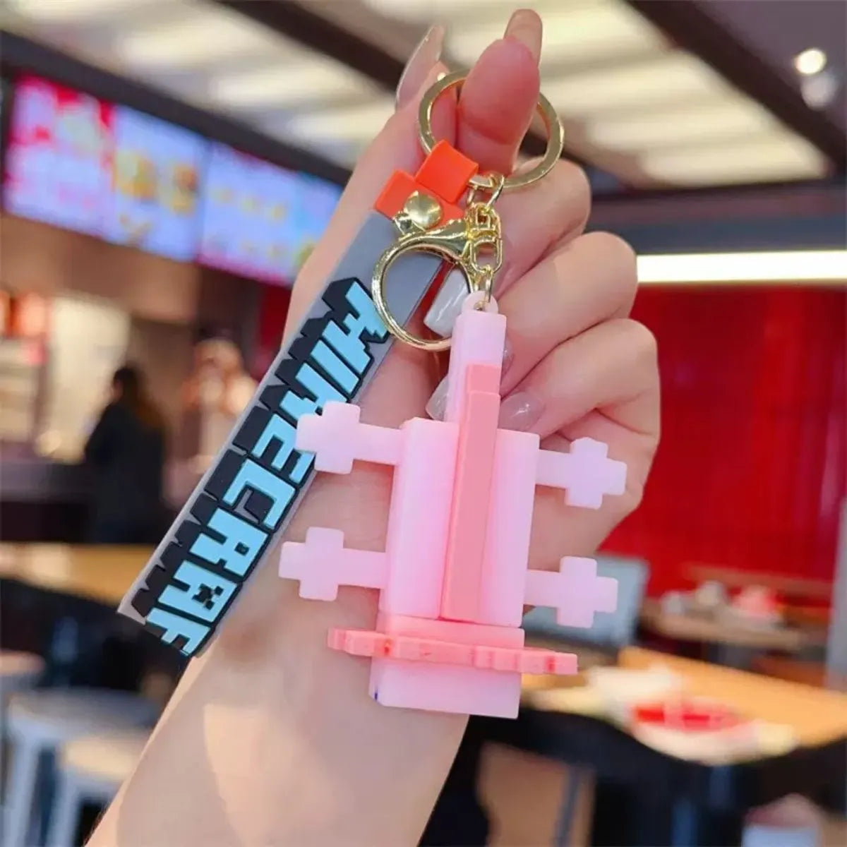Axolotl Character of Minecraft Keychain - Tinyminymo
