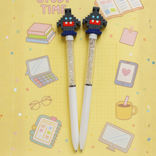 Load image into Gallery viewer, Two White Minecraft Pens - Tinyminymo
