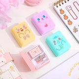 Mini Book Case with Eraser and Pencil Sharpener