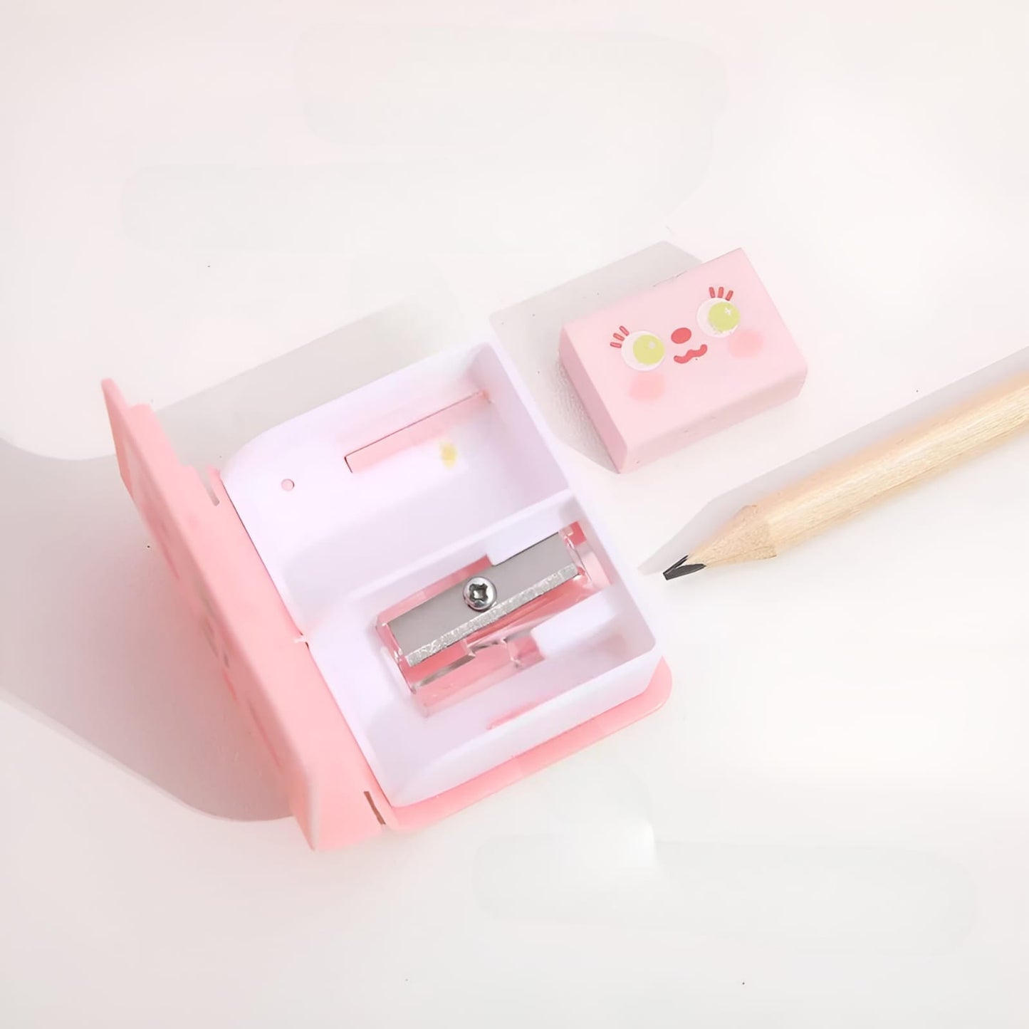 Mini Book Case with Eraser and Pencil Sharpener - Tinyminymo