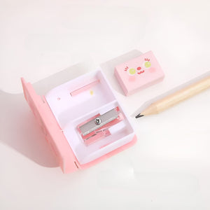Mini Book Case with Eraser and Pencil Sharpener - Tinyminymo