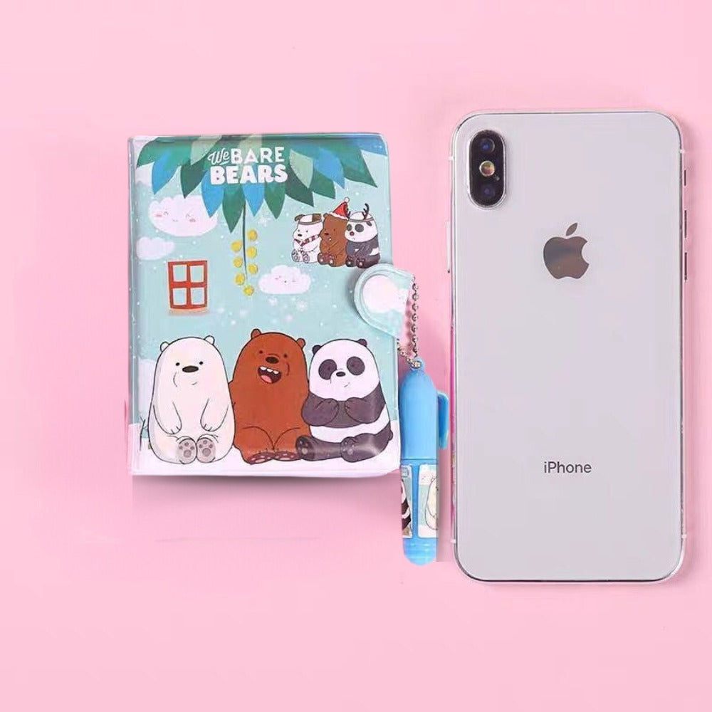 Mini Diary with Pen - We Bare Bear - Tinyminymo