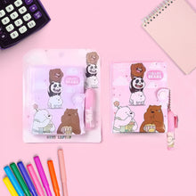 Load image into Gallery viewer, Mini Diary with Pen - We Bare Bear - Tinyminymo
