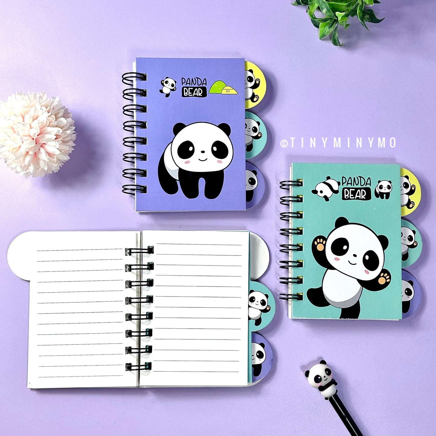 Mini Panda Spiral Diary - Tinyminymo