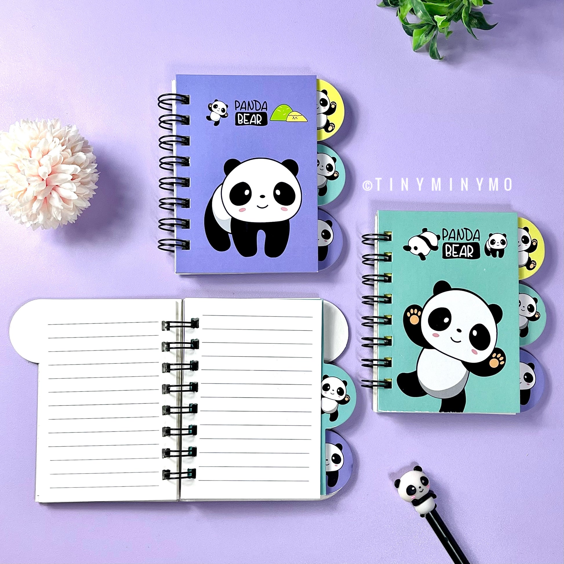 Mini Panda Spiral Diary - Tinyminymo