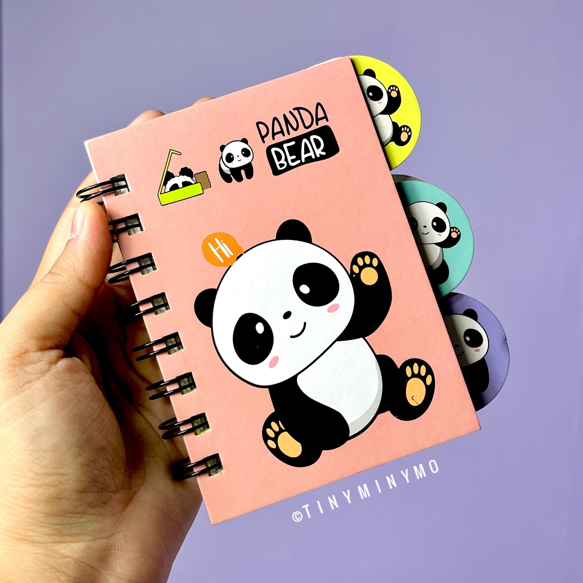 Mini Panda Spiral Diary - Tinyminymo