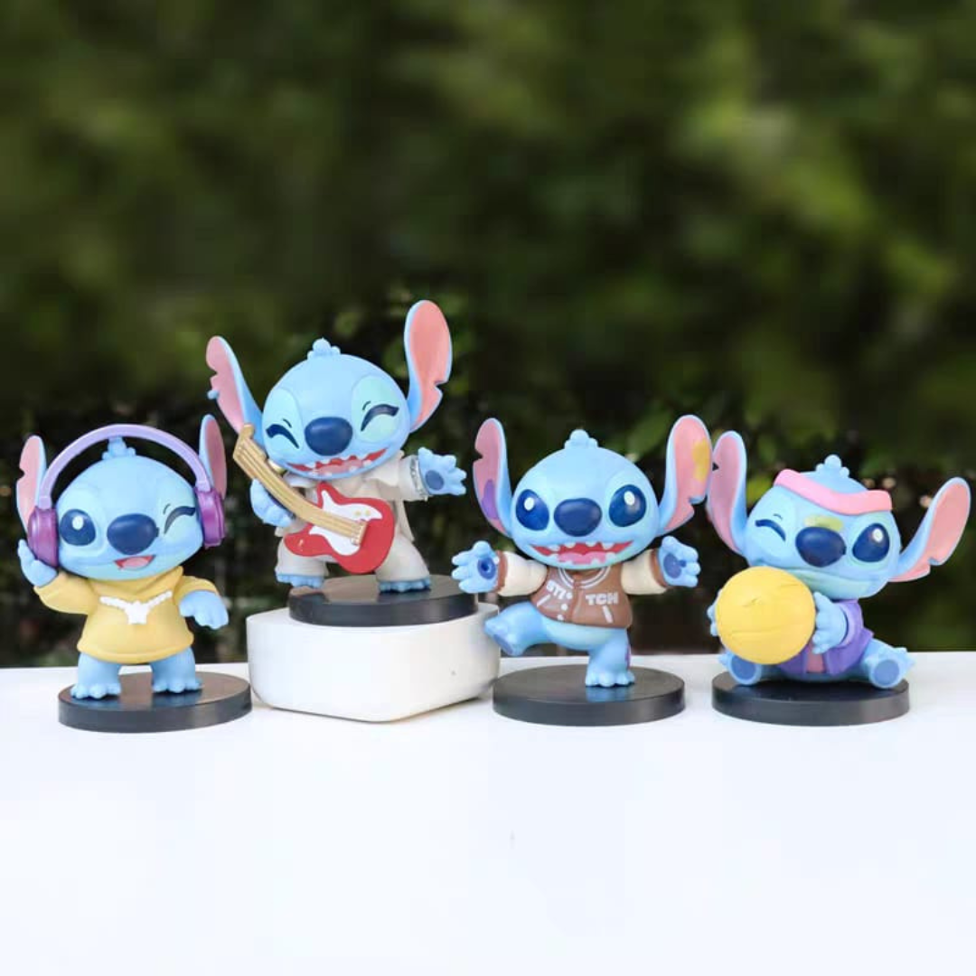 Set of 4 Unique Mini Stitch Action Figures - Tinyminymo