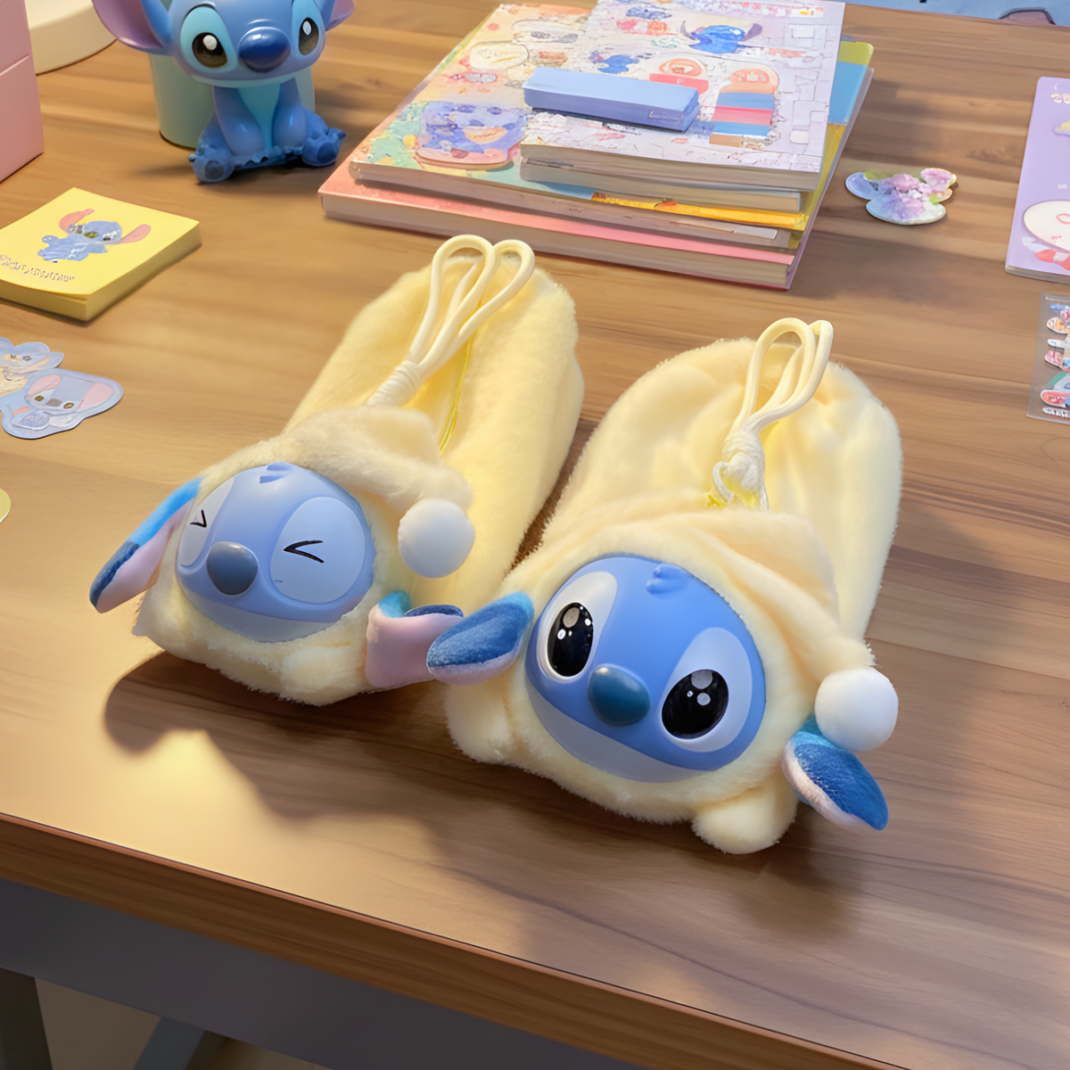 Two Cute Stitch Plush Zipper Pouches - Tinyminymo