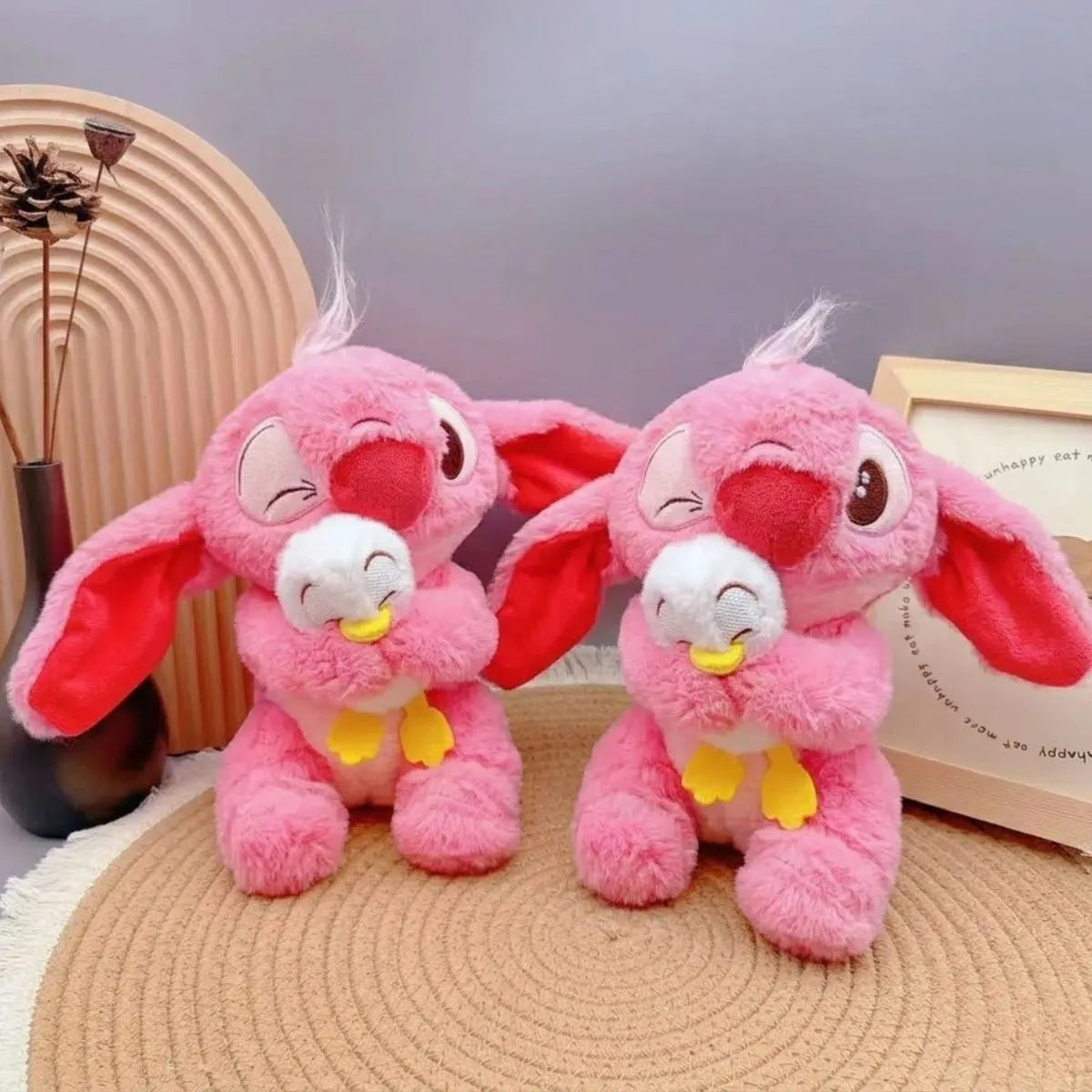 Two Pink Mini Stitch Soft Toys with Ducky - Tinyminymo