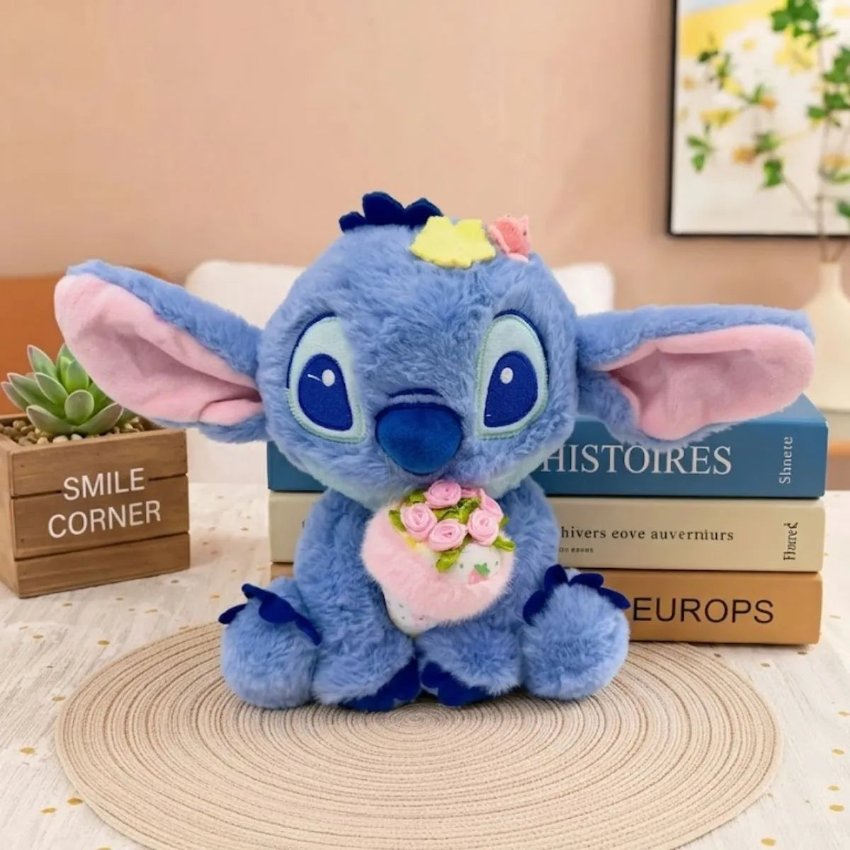 Cute Stitch Soft Toy with Bouquet - Tinyminymo