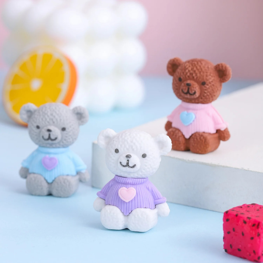 Mini Teddy Eraser - Tinyminymo