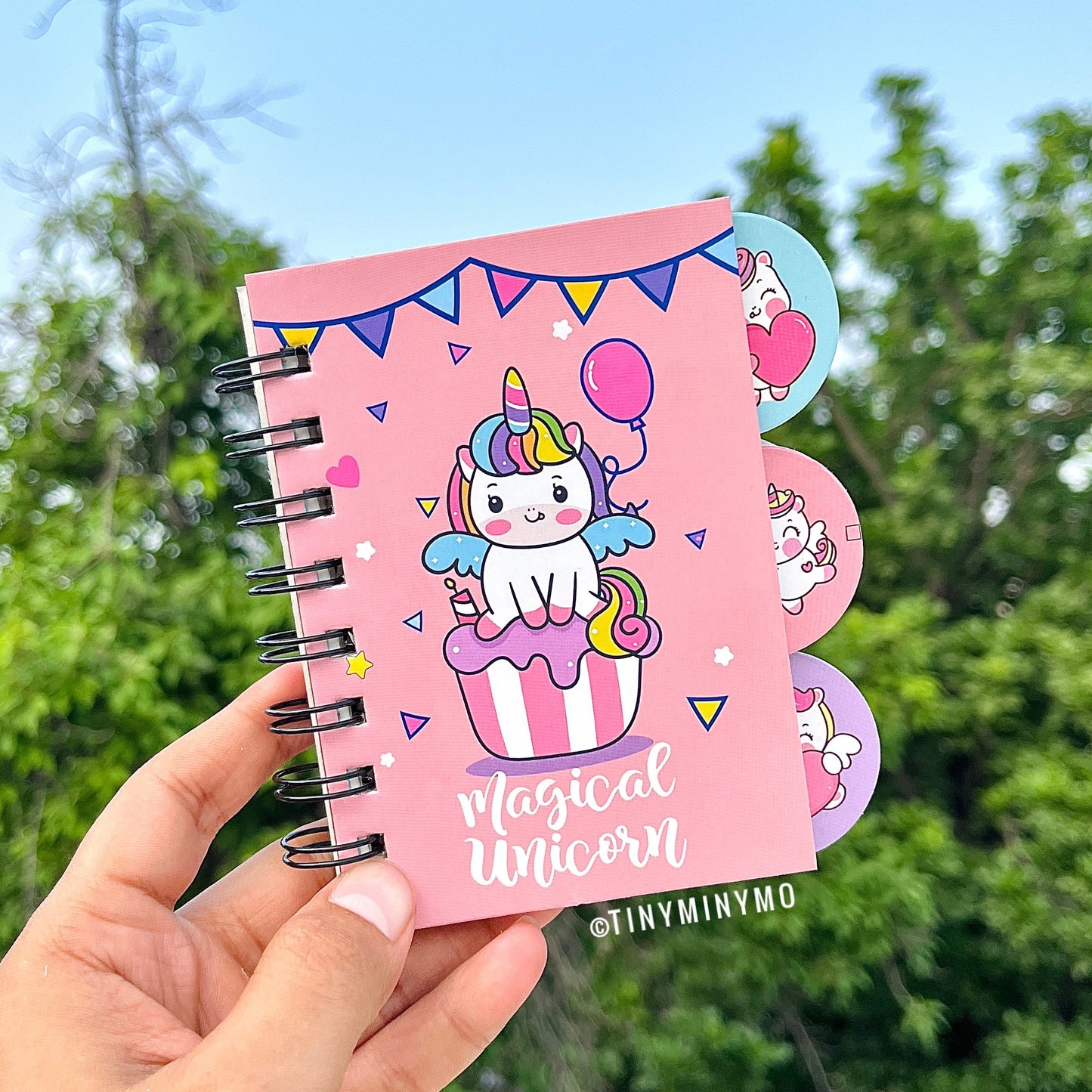 Mini Unicorn Spiral Diary - Tinyminymo