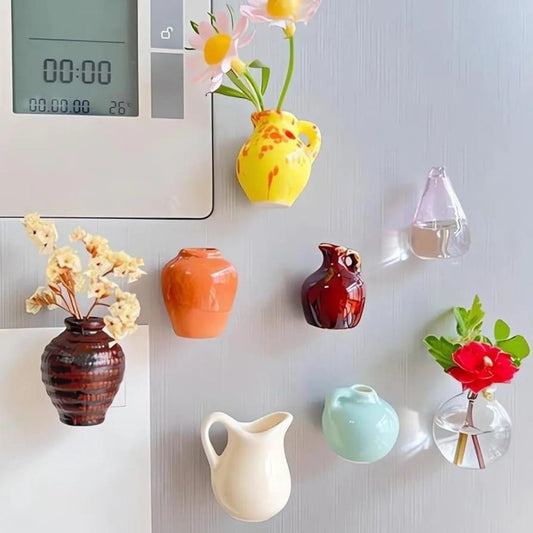 Colorful Ceramic Vase Fridge Magnets - Tinyminymo 