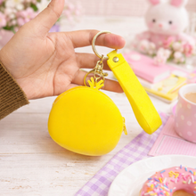 Load image into Gallery viewer, Yellow Color Coin Pouch Keychain - Tinyminymo
