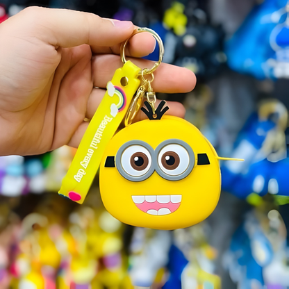Minion Face Coin Pouch with Keychain - Tinyminymo