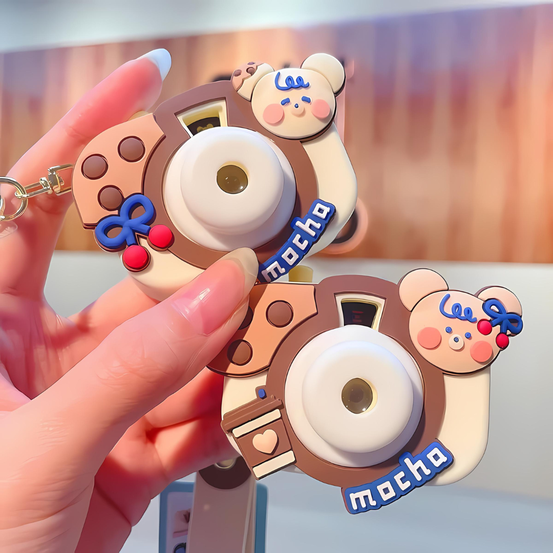 Mocha Bear Projector Keychain - Tinyminymo