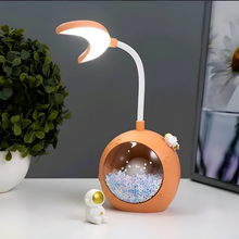 Load image into Gallery viewer, Moon Shaped Confetti LED Desk Lamp - Tinyminymo
