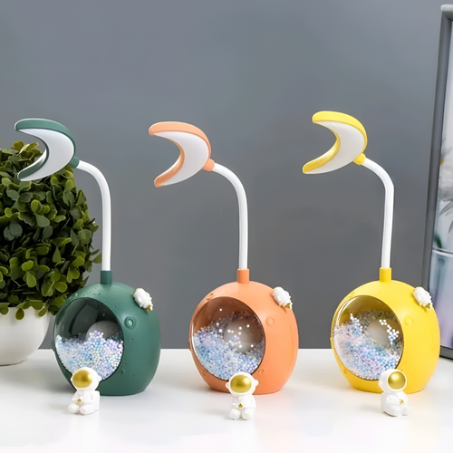 Moon Shaped Confetti LED Desk Lamp - Tinyminymo