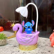 Blue Stitch Sitting on a Multifunctional Duck LED Desk Lamp - Tinyminymo