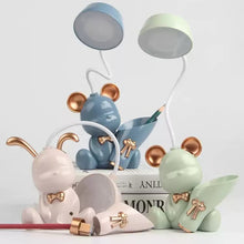 Load image into Gallery viewer, Multifunctional Teddy with Bouquet LED Desk Lamp - Tinyminymo
