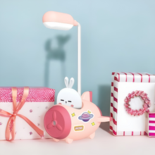 Load image into Gallery viewer, Multipurpose Bunny on Plane Desk Lamp - Tinyminymo
