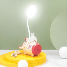 Load image into Gallery viewer, Multipurpose Bunny on Plane Desk Lamp - Tinyminymo
