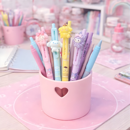 Set of Mechanical Pencils in a Pink Pen Stand - Tinyminymo