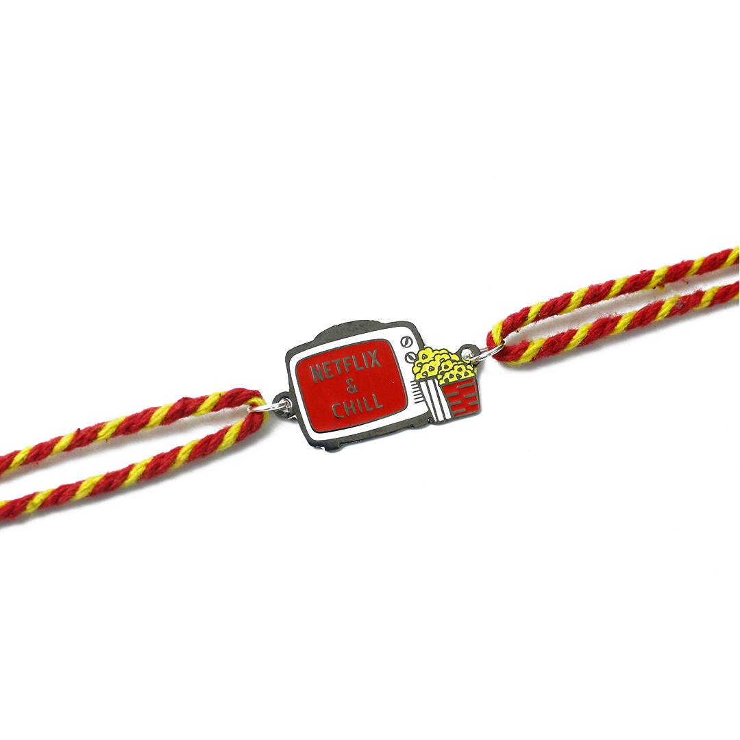 Netflix & Chill Metal Rakhi - Tinyminymo