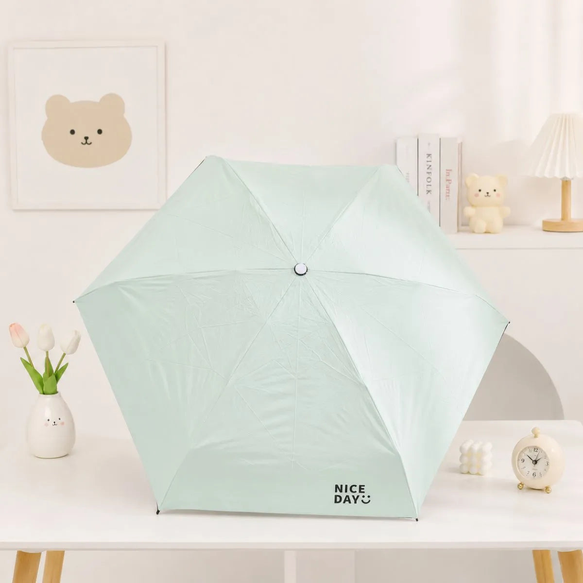 Mint Green Nice Day Pocket Umbrella - Tinyminymo