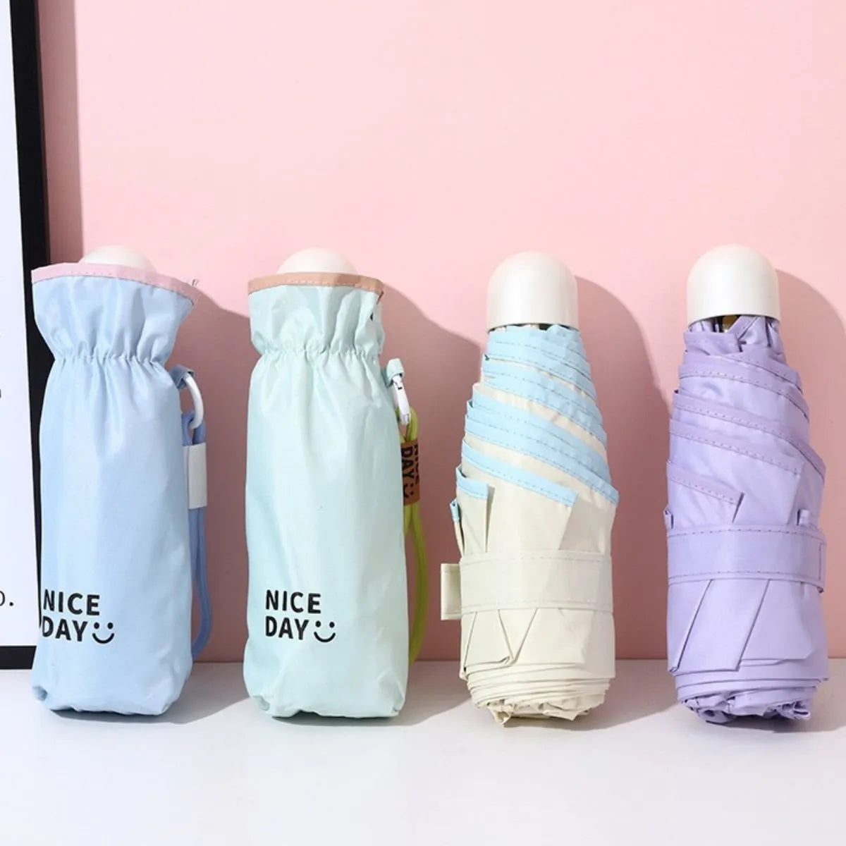 Four Colors of Nice Day Pocket Umbrellas - Tinyminymo