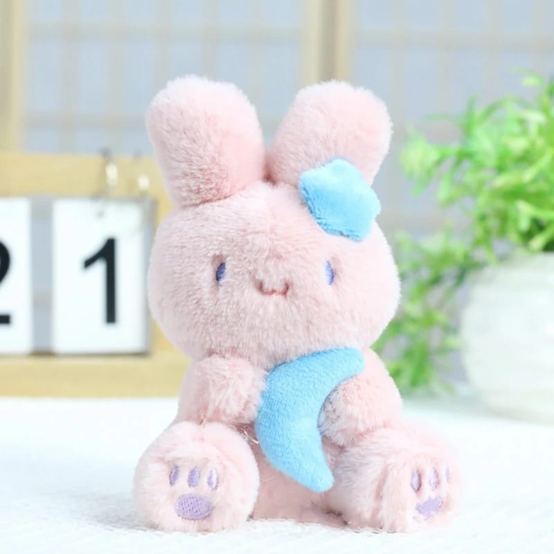 Night Bunny Plush Keychain - Tinyminymo