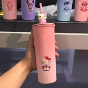 Ombre Steel Tumbler with Hello Kitty Design held by a hand - Tinyminymo